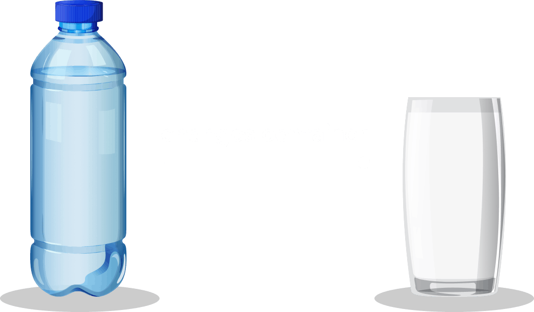Water bottle to glass